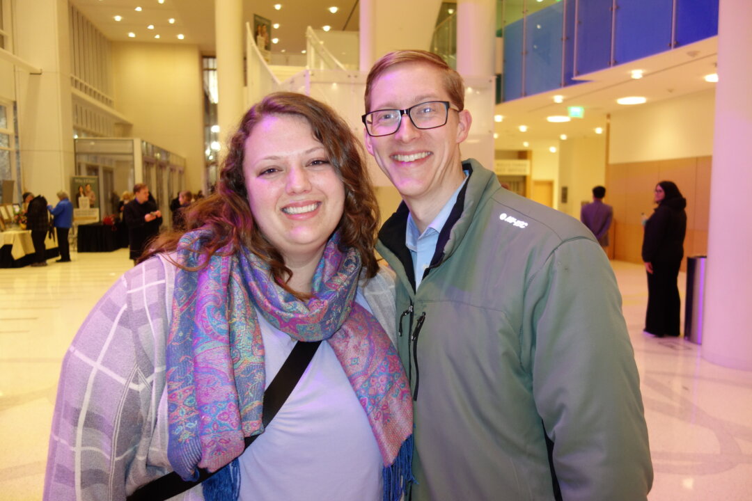 Jeff and Tessa Beck at the Shen Yun Performing Arts performance at George S. and Dolores Doré Eccles Theater on Feb. 21, 2023. (Lily Yu/The Epoch Times)