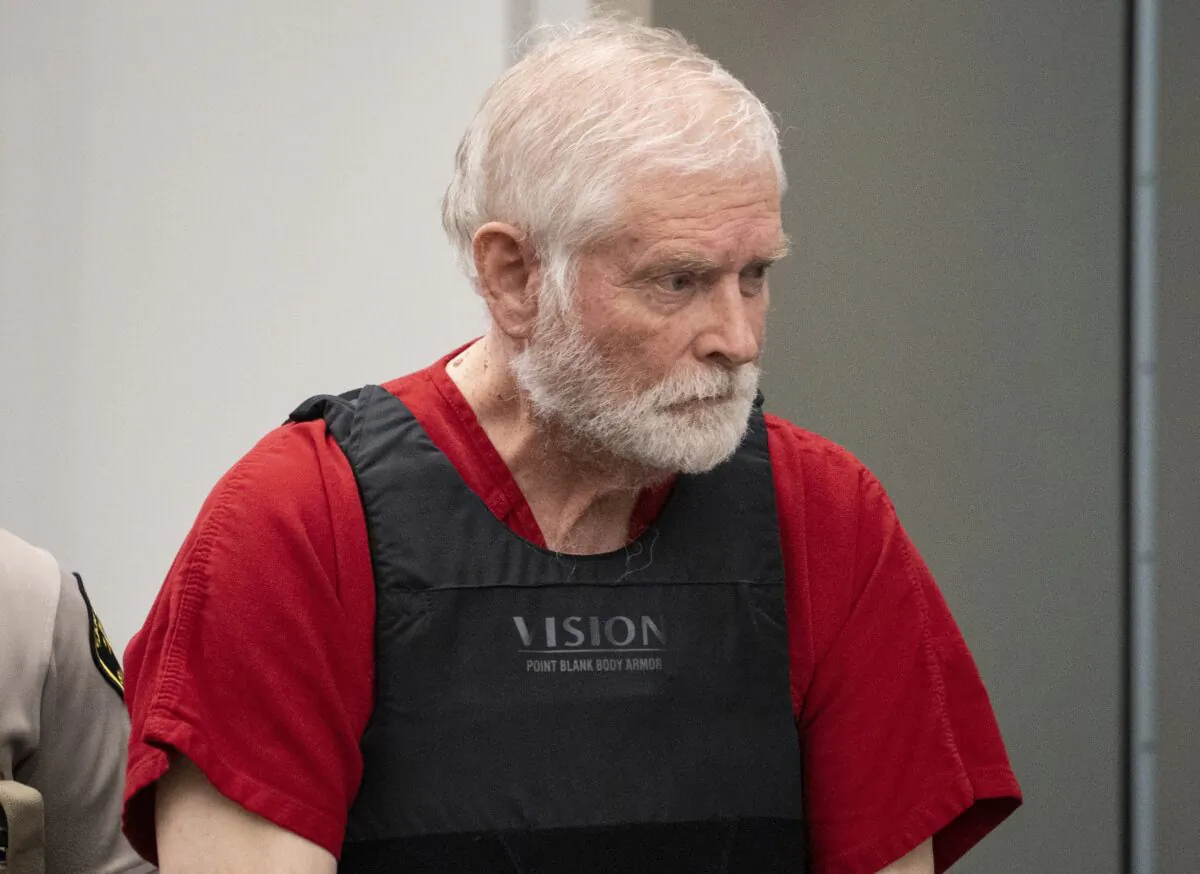 George Alan Kelly enters court for his preliminary hearing in Nogales Justice Court in Nogales, Ariz., on Feb. 22, 2023. (Mark Henle/The Arizona Republic via AP, Pool)
