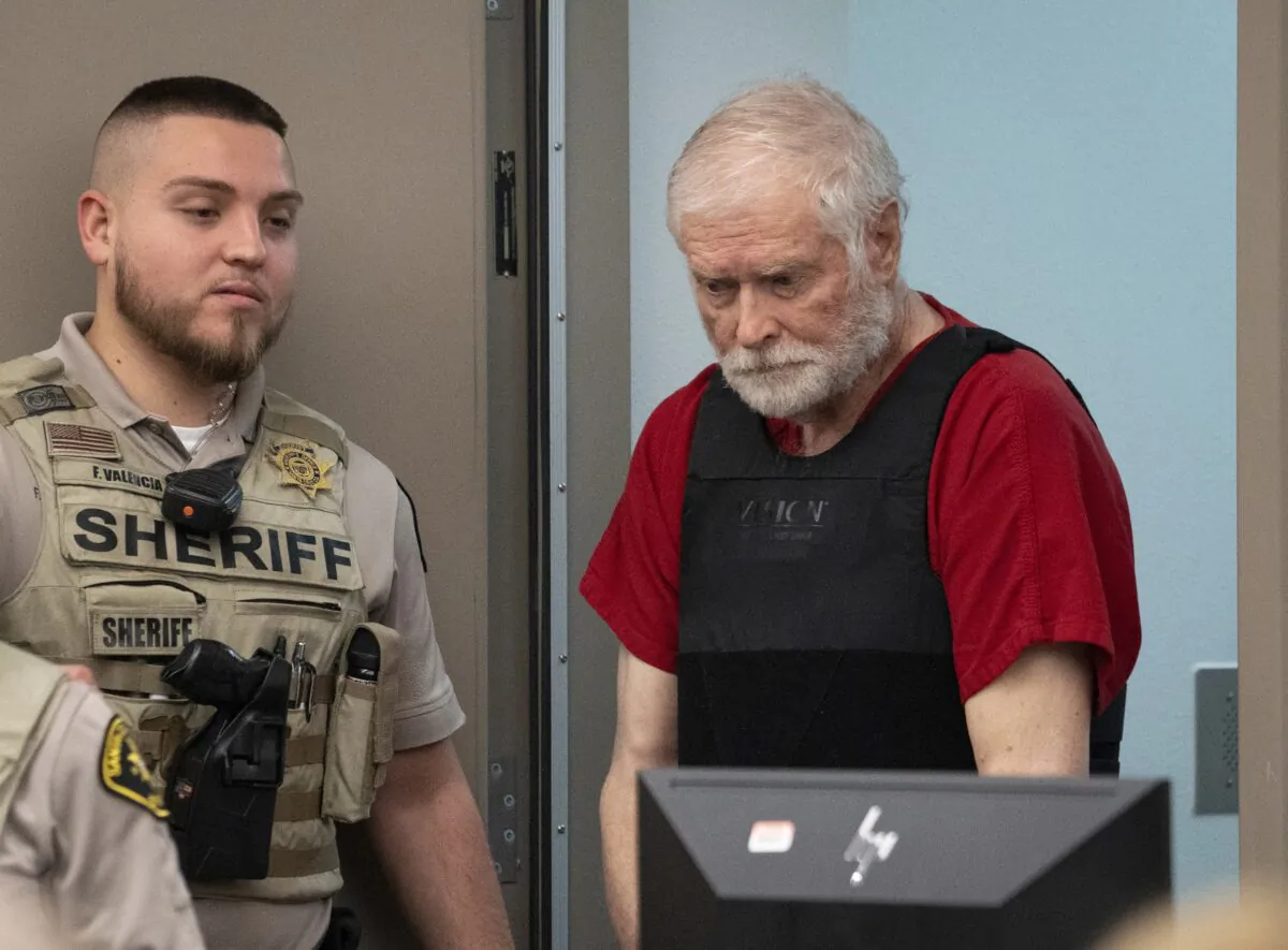 George Alan Kelly enters court for his preliminary hearing in Nogales Justice Court in Nogales, Ariz., on Feb. 22, 2023. (Mark Henle/Pool/The Arizona Republic via AP)