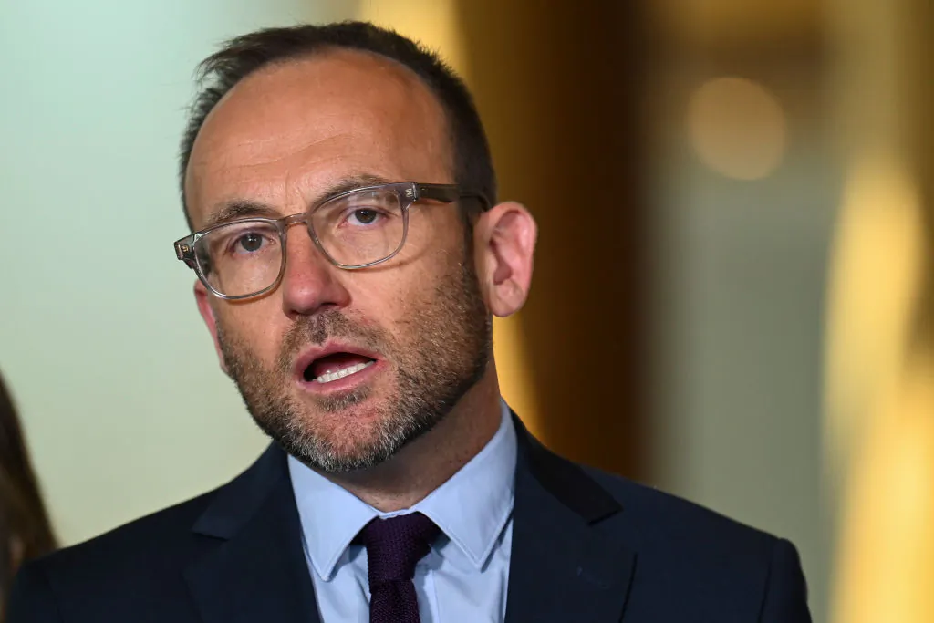 Australian Greens leader and Melbourne MP Adam Bandt put a motion before parliament for the recognition of a Palestinian state. (Martin Ollman/Getty Images)