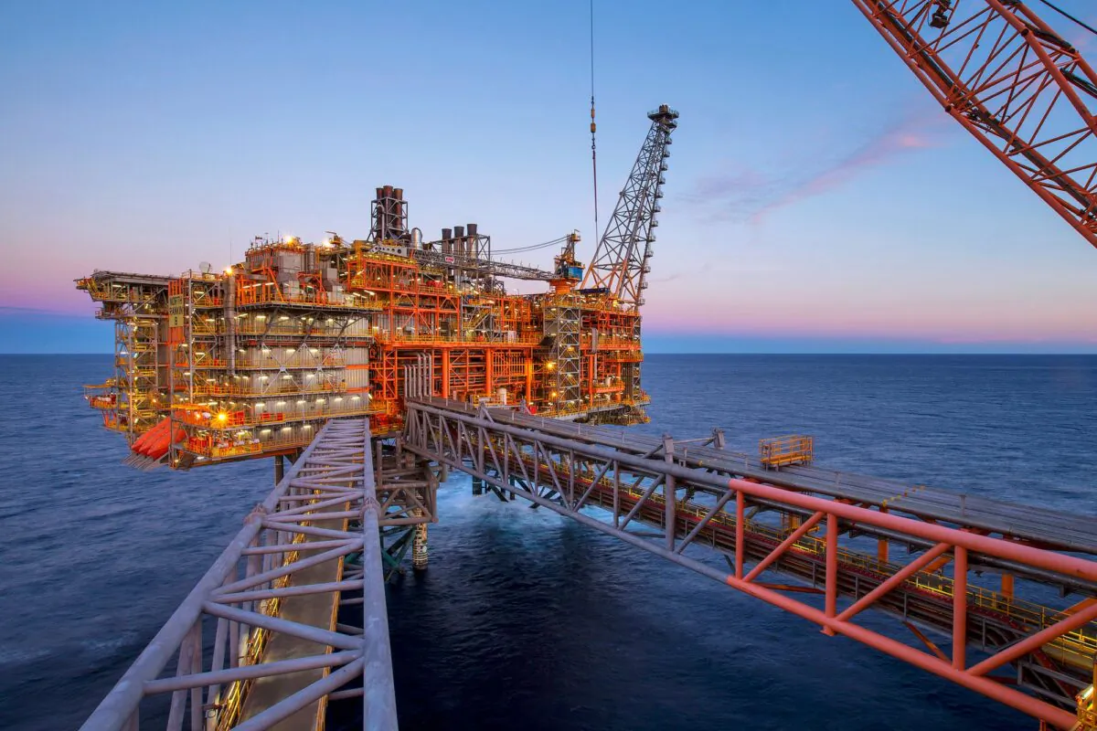 The photo shows North Rankin Complex of the North West Shelf Project owned by Woodside Energy in Western Australia on Feb. 21, 2023. 
(Courtesy of Woodside Energy)
