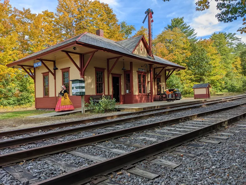 This is the Ashland, N.H., railroad station museum as of September 2022. It was a grand autumn afternoon. (Courtesy of Tim Carter)