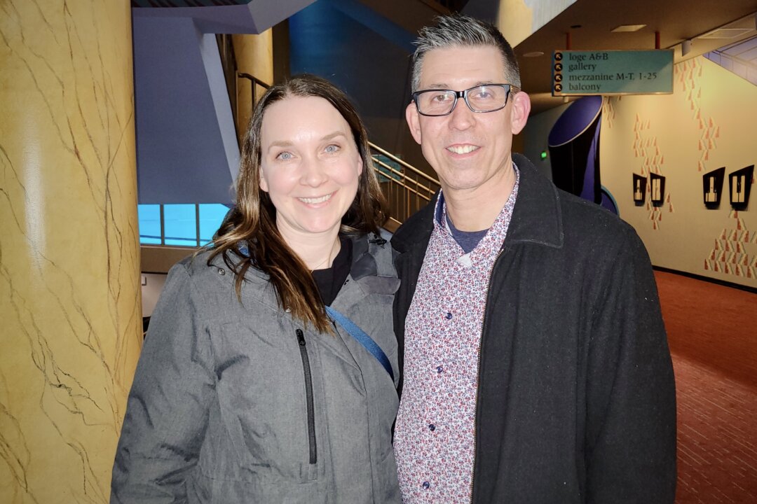 Rich and Marie Burkholder at the Shen Yun Performing Arts performance at DeVos Performance Hall on Feb. 22, 2023. (Charlie Lu/The Epoch Times)