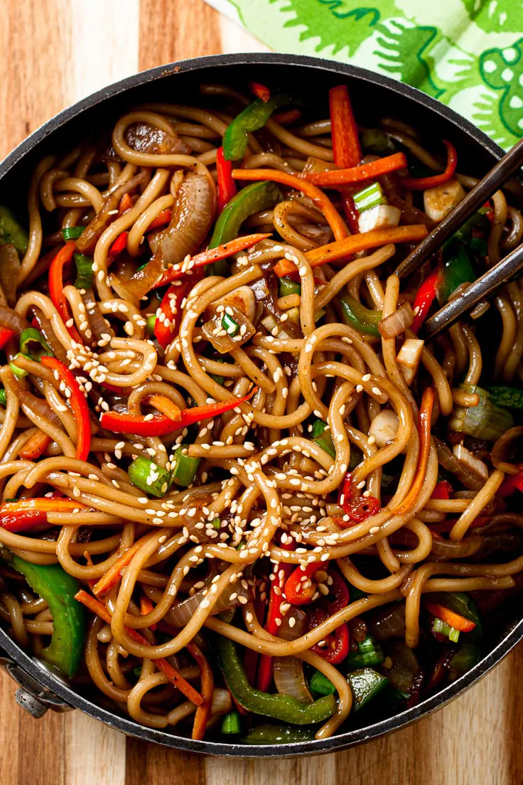 Healthier, flavorful lo mein noodles are super easy to make at home! (Courtesy of Amy Dong)