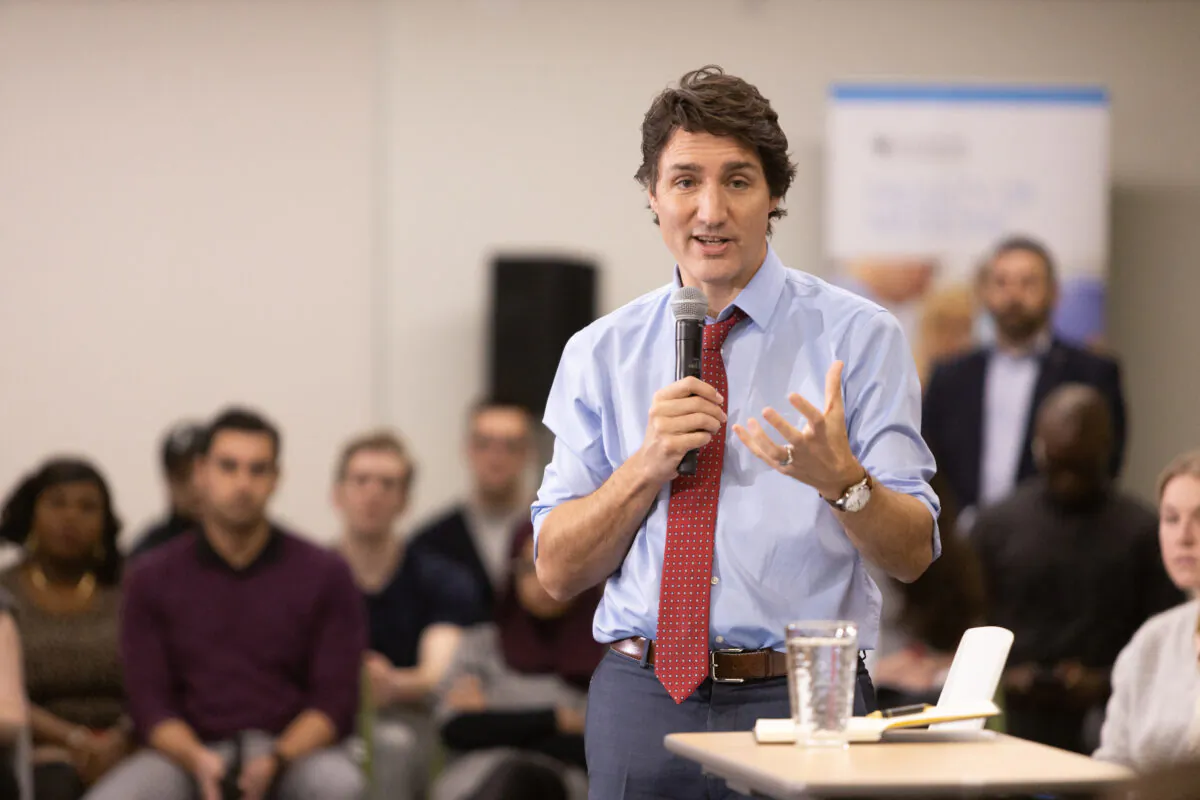 Prime Minister Justin Trudeau takes part in a town hall meeting with university students in Halifax on Feb. 23, 2023. (The Canadian Press/Riley Smith)