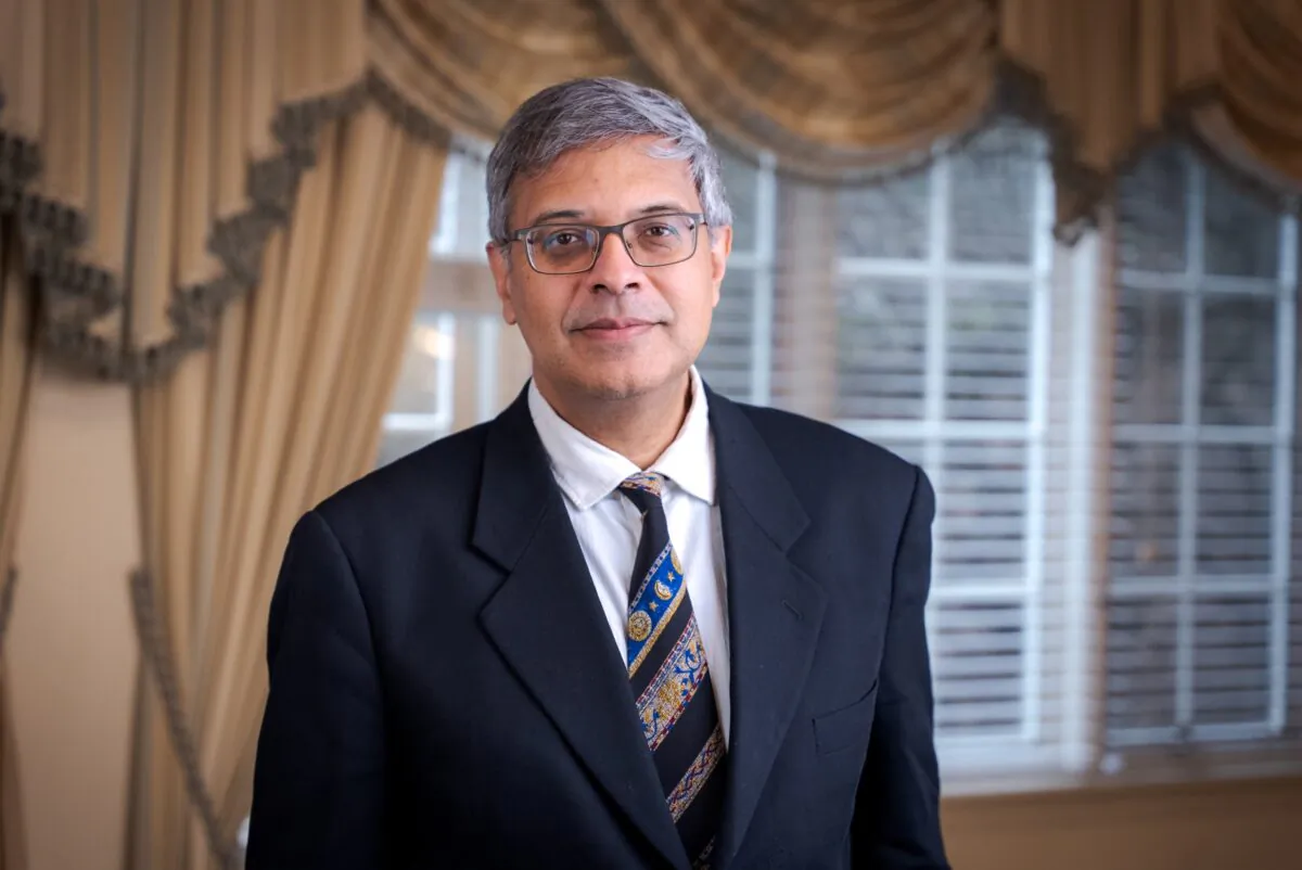 Dr. Jay Bhattacharya, professor of medicine at Stanford University and one of the co-authors of the Great Barrington Declaration, in Hartford, Conn., on Feb. 17, 2023. (Tal Atzmon/The Epoch Times)