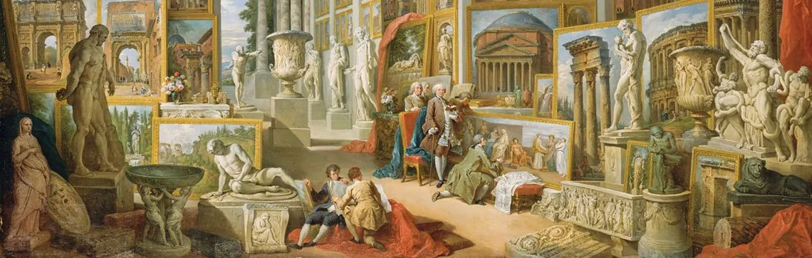 "Legends of the Centuries" by Victor Hugo goes far back into the origins of mankind. "Interior of an Imaginary Picture Gallery with Views of Ancient Rome," 1757, by Giovanni Paolo Panini. The Metropolitan Museum of Art. (Public Domain)