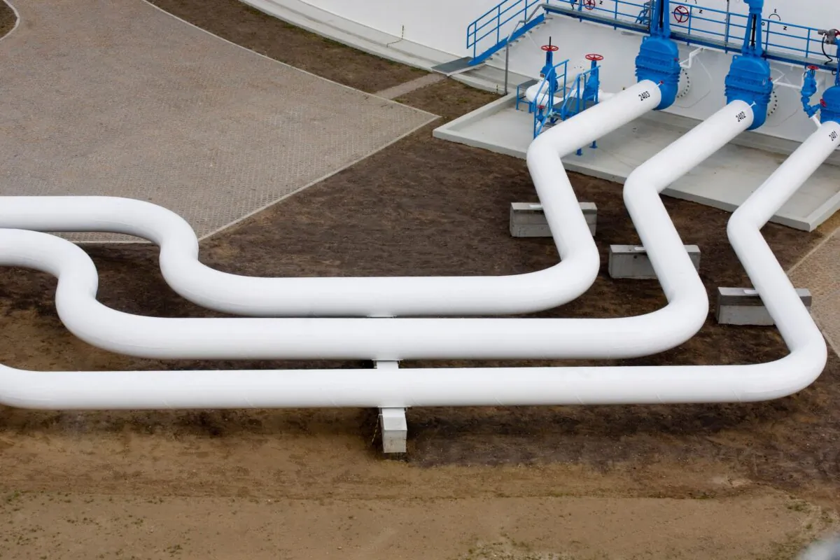 A view shows pipelines at an oil pumping station of Druzhba pipeline, in Adamowo, Poland, on June 14, 2011. (Jedrzej Wojnar/Agencja Wyborcza.pl via Reuters)