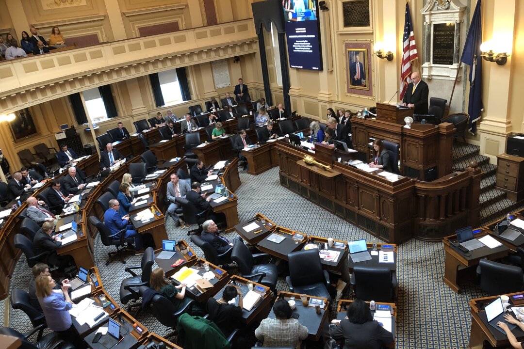 Virginia General Assembly House of Delegates chamber in session in Richmond, Va., on Feb. 23, 2023. (Courtesy of Vision Times)