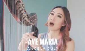 Bach/Gounod: Ave Maria (Vocal and Harp Cover) | Angela July