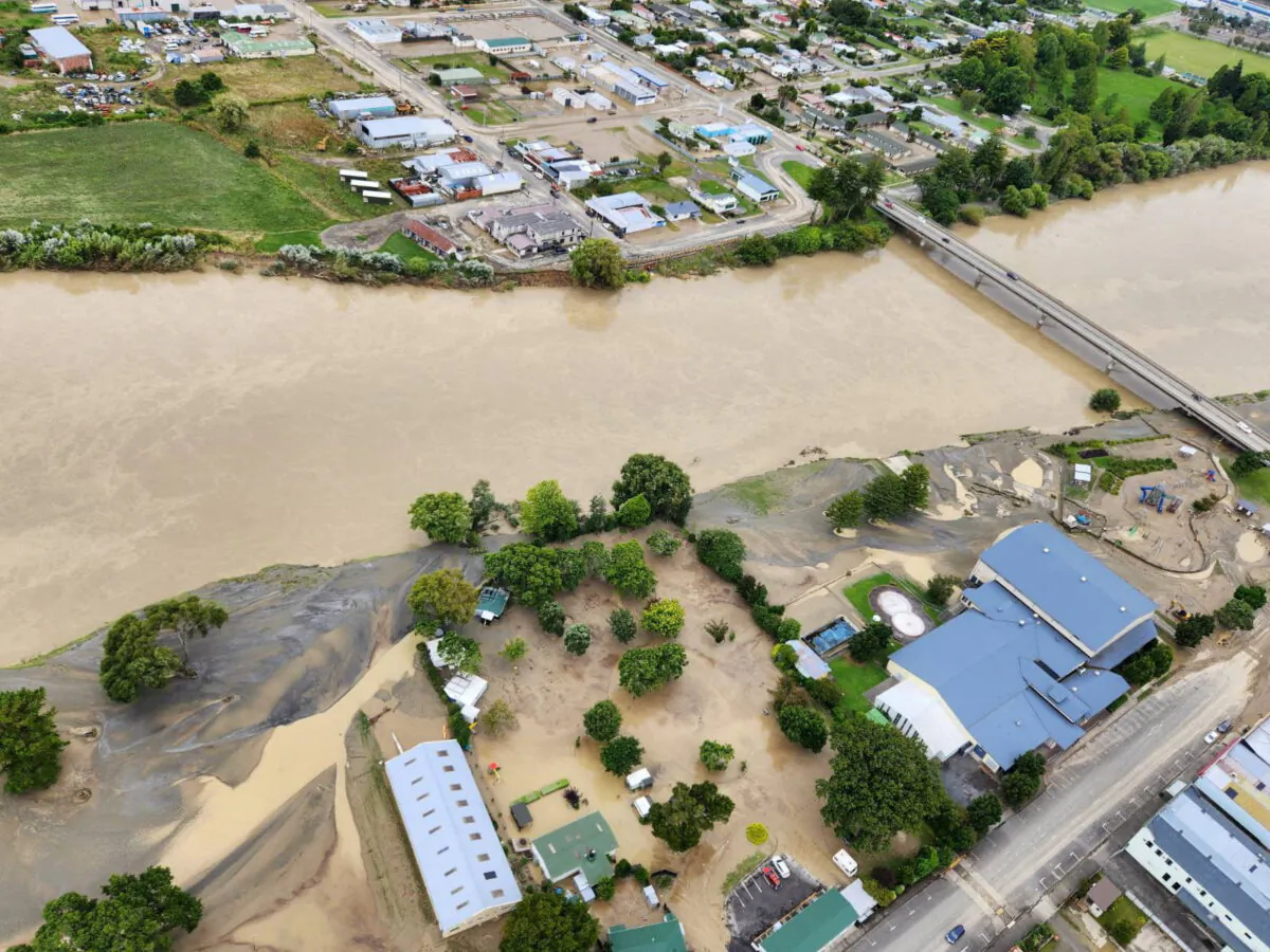 A view of flood damage in the aftermath of cyclone Gabrielle in HawkeÕs Bay, New Zealand, in a picture released on Feb. 15, 2023. (New Zealand Defence Force/Handout via Reuters)