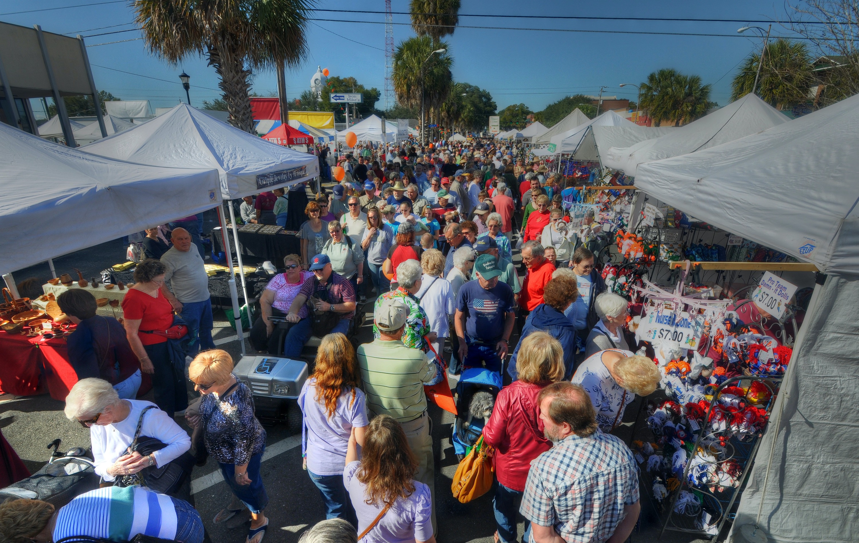 Festival goers attend the annual Kumquat Festival in Dade City, Florida.