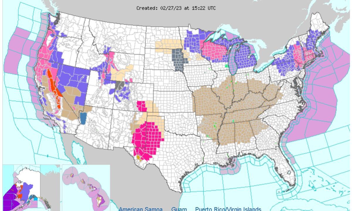 NextImg:Federal Agency Issues Warnings Over 'Powerful Storm System'