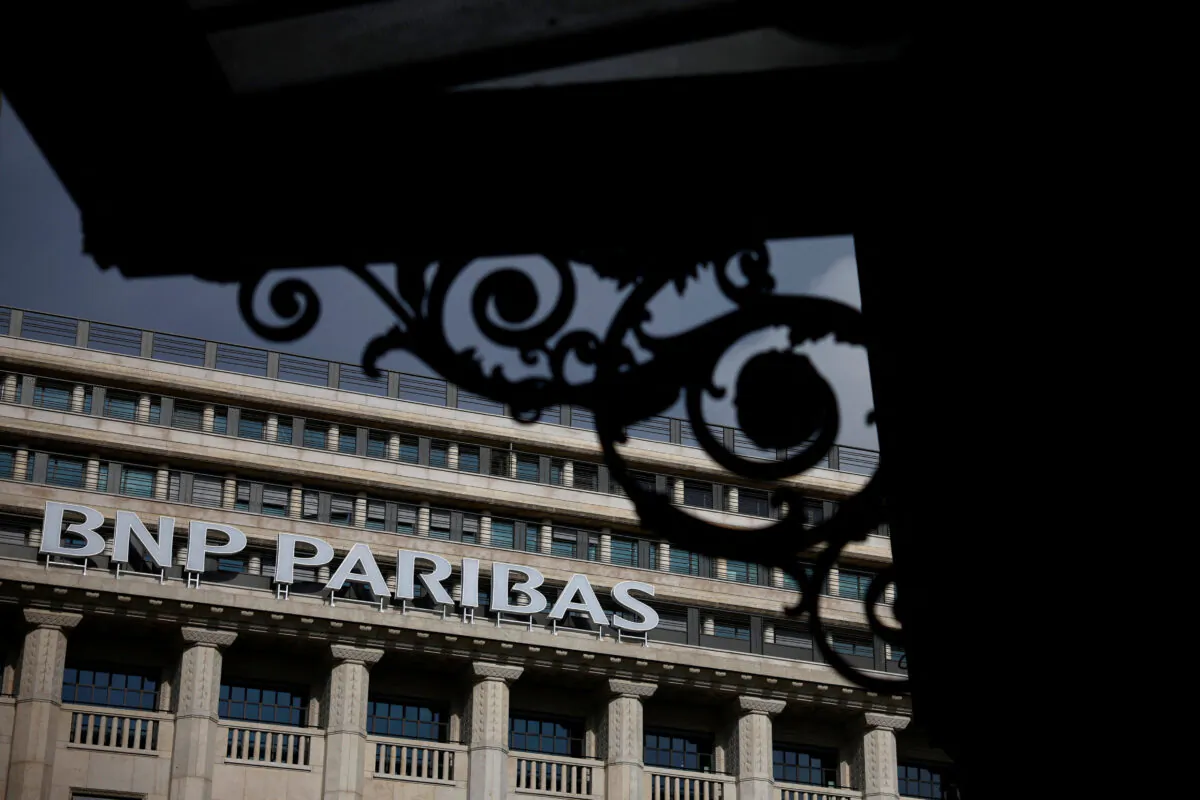 A BNP Paribas bank building in Paris on Feb. 24, 2023. (Sarah Meyssonnier/Reuters)