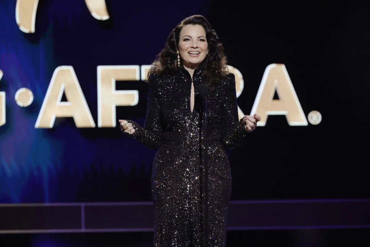 SAG-AFTRA President Fran Drescher speaks onstage during the 29th Annual Screen Actors Guild Awards at Fairmont Century Plaza in Los Angeles on Feb. 26, 2023. (Kevin Winter/Getty Images)
