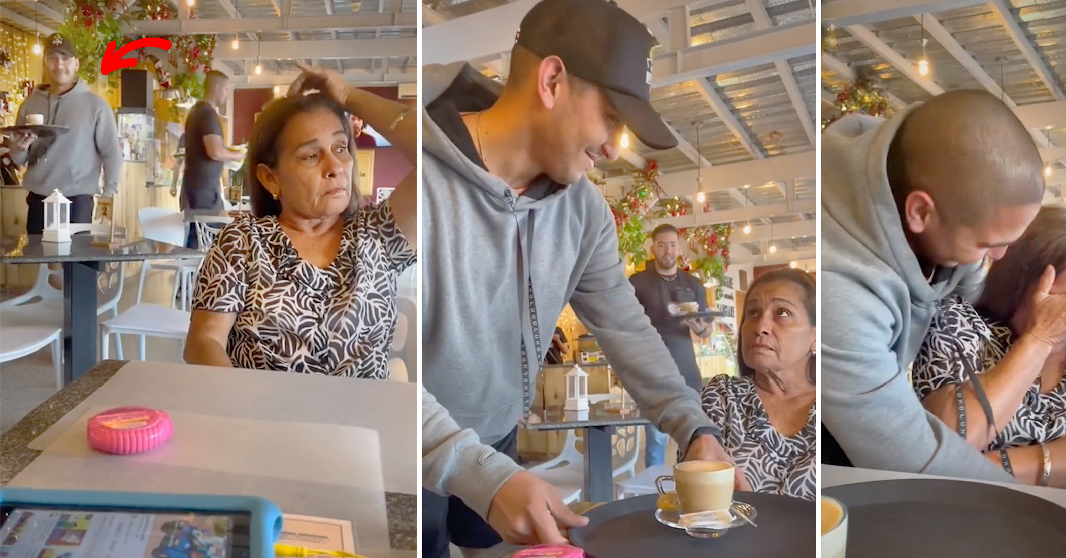 NextImg:VIDEO: Son pretends to be waiter serving mom drink after 7 years apart—her reaction is stunning