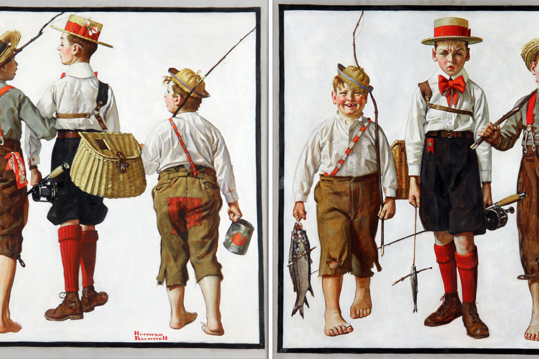 "Fishing Trip, They'll Be Coming Back Next Week," 1919, by Norman Rockwell. Norman Rockwell Museum, Stockbridge, Massachusetts. (Public Domain)