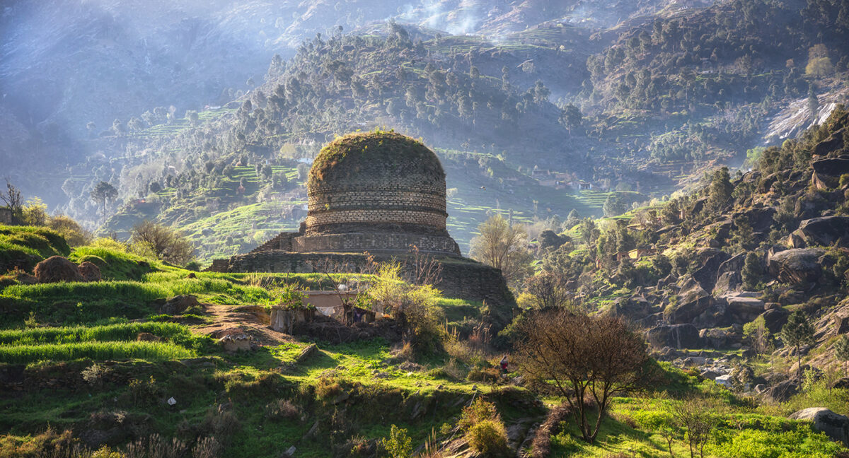 Part of the ancient Gandhara civilization at Amluk-Dara, the famous stupa is located in Swat valley of Pakistan and is believed  to have been built in the third century A.D. (SAKhanPhotography/Shutterstock)