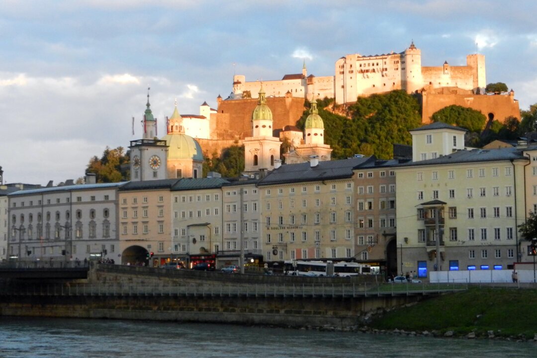 Salzburg's Hohensalzburg Fortress looms 400 feet above Austria's famous Baroque city. (Courtesy of Rick Steves)