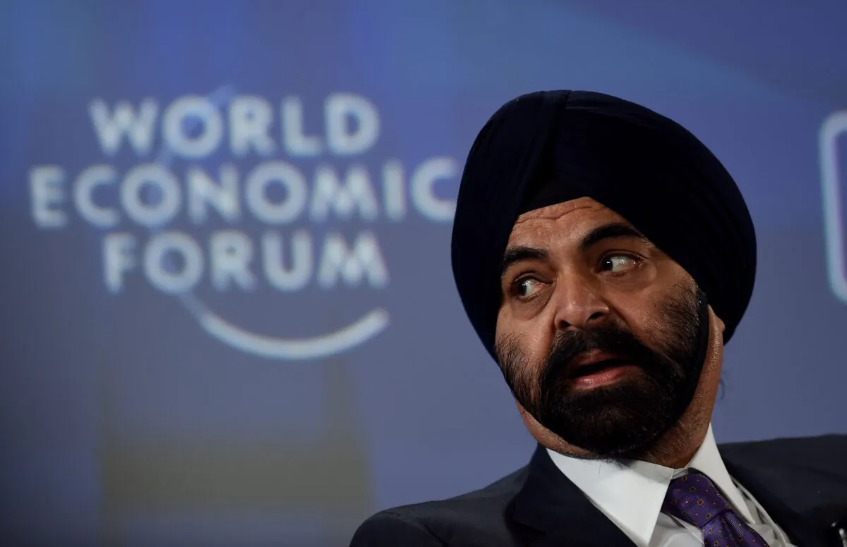 Ajay S. Banga, then president and CEO of Mastercard USA, attends the India Economic Summit in New Delhi on Oct. 5, 2017. (Money Sharma/AFP via Getty Images)