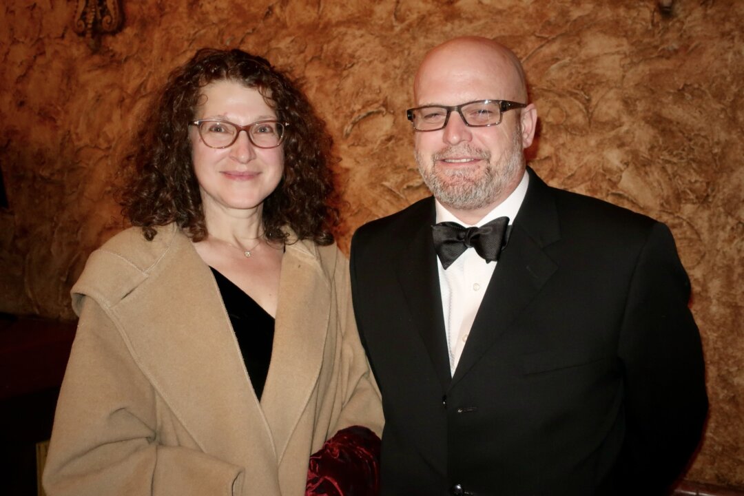 Christine and Peter Doolittle at the Shen Yun Performing Arts performance at the Coronado Performing Arts Center, in Rockford, on March 1, 2023. (Stacey Tang/The Epoch Times)
