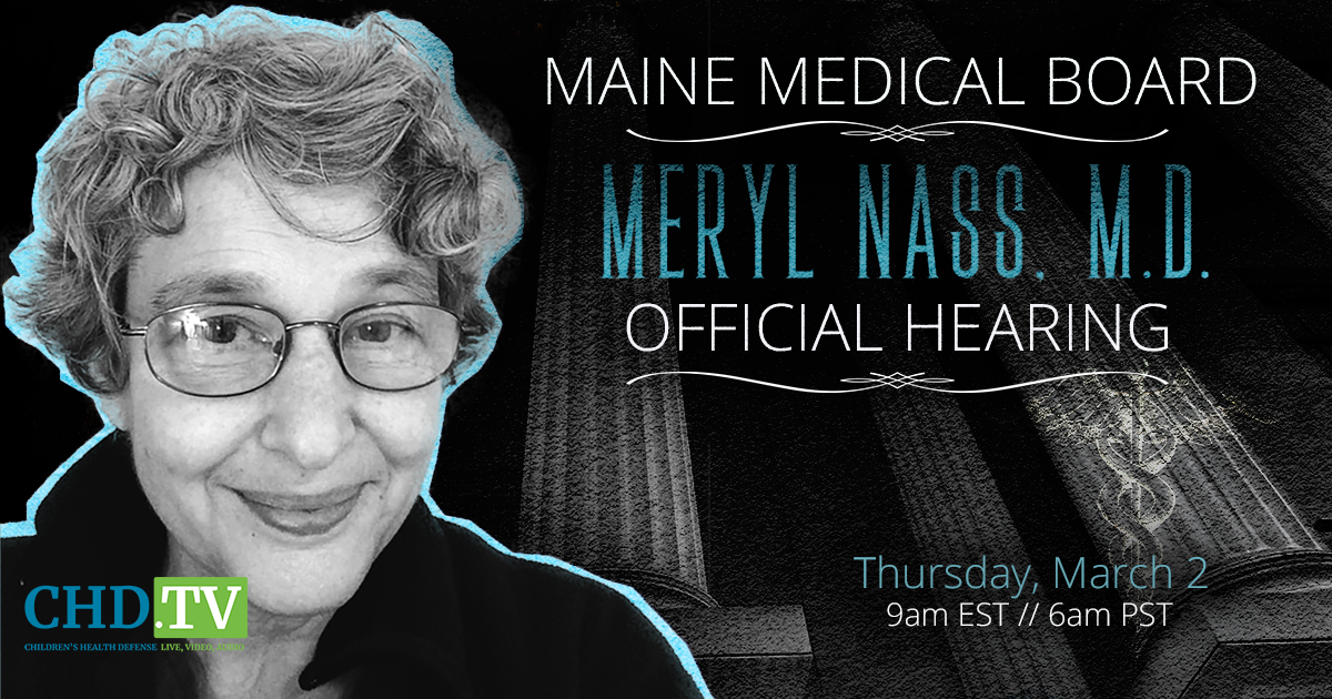 NextImg:LIVE 9 AM ET: Maine Medical Board Holds Hearing on Suspension of Dr. Meryl Nass’s License (March 2)