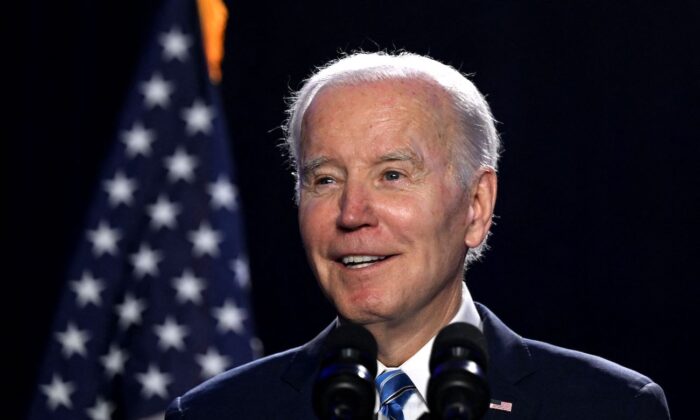 President Joe Biden in Baltimore on March 1, 2023. (Andrew Caballero-Reynolds/AFP via Getty Images)