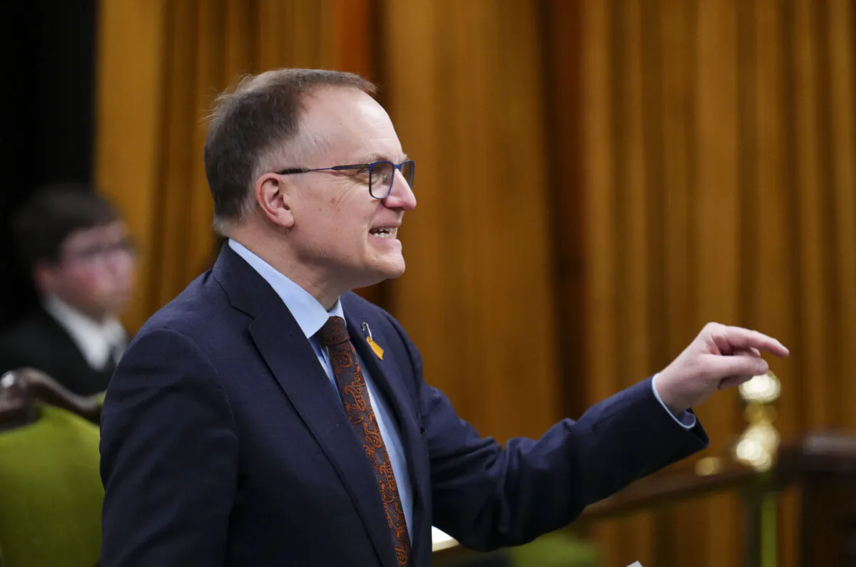 NDP member of Parliament Peter Julian rises during question period in the House of Commons on Parliament Hill in Ottawa on Feb. 3, 2023. (Sean Kilpatrick/The Canadian Press)