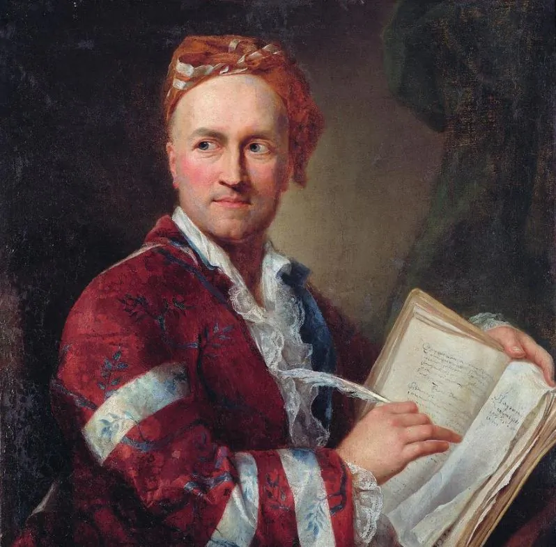 Portrait of Emer de Vattel (1714-1767). Oil on canvas by an unknown artist, c. 1760 (Bibliothèque publique et universitaire de Neuchâtel)