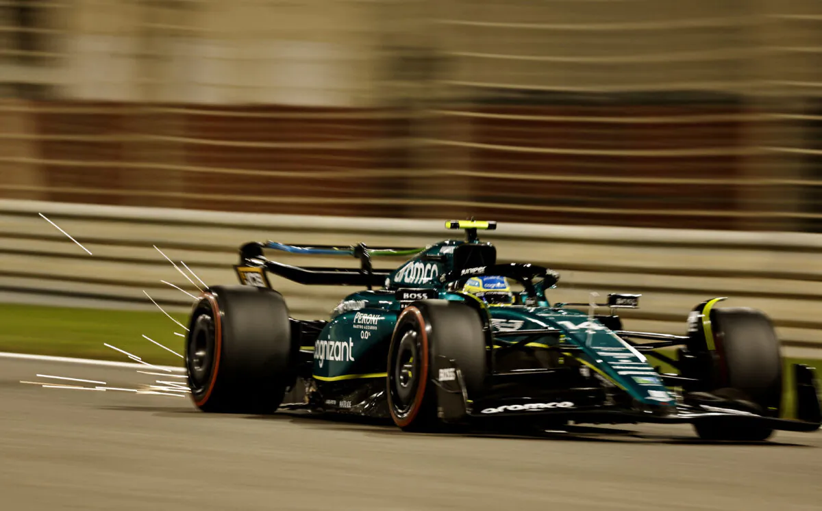Aston Martin's Fernando Alonso during qualifying  ahead of the F1 Grand Prix of Bahrain at Bahrain International Circuit in Bahrain, Bahrain, on March 4, 2023. (Hamad I Mohammed/Reuters)