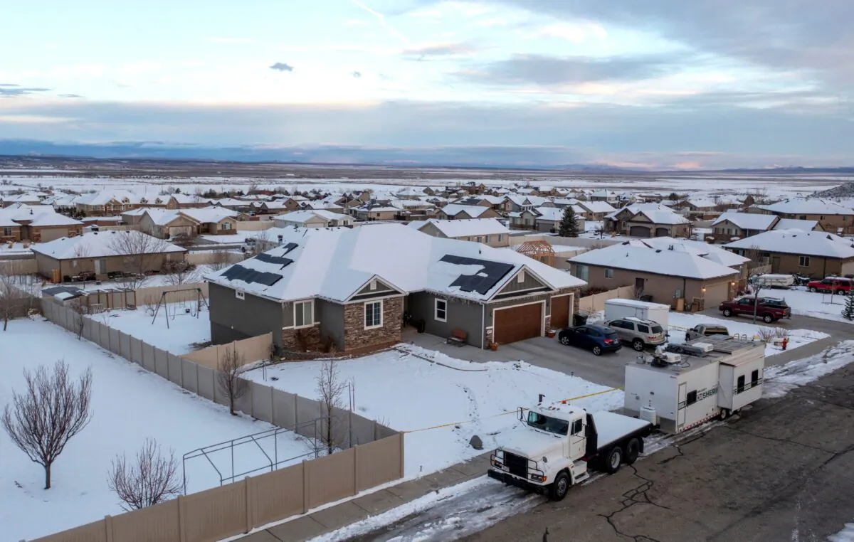 A home where eight family members were found dead in Enoch, Utah, on Jan. 5, 2023. (Ben B. Braun/The Deseret News via AP)