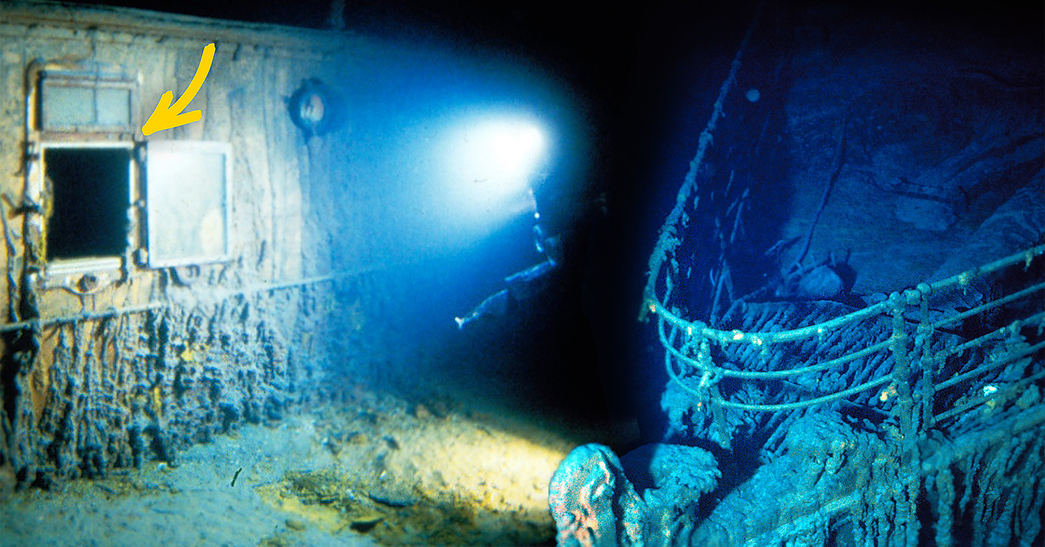 фото затонувшего титаника под водой