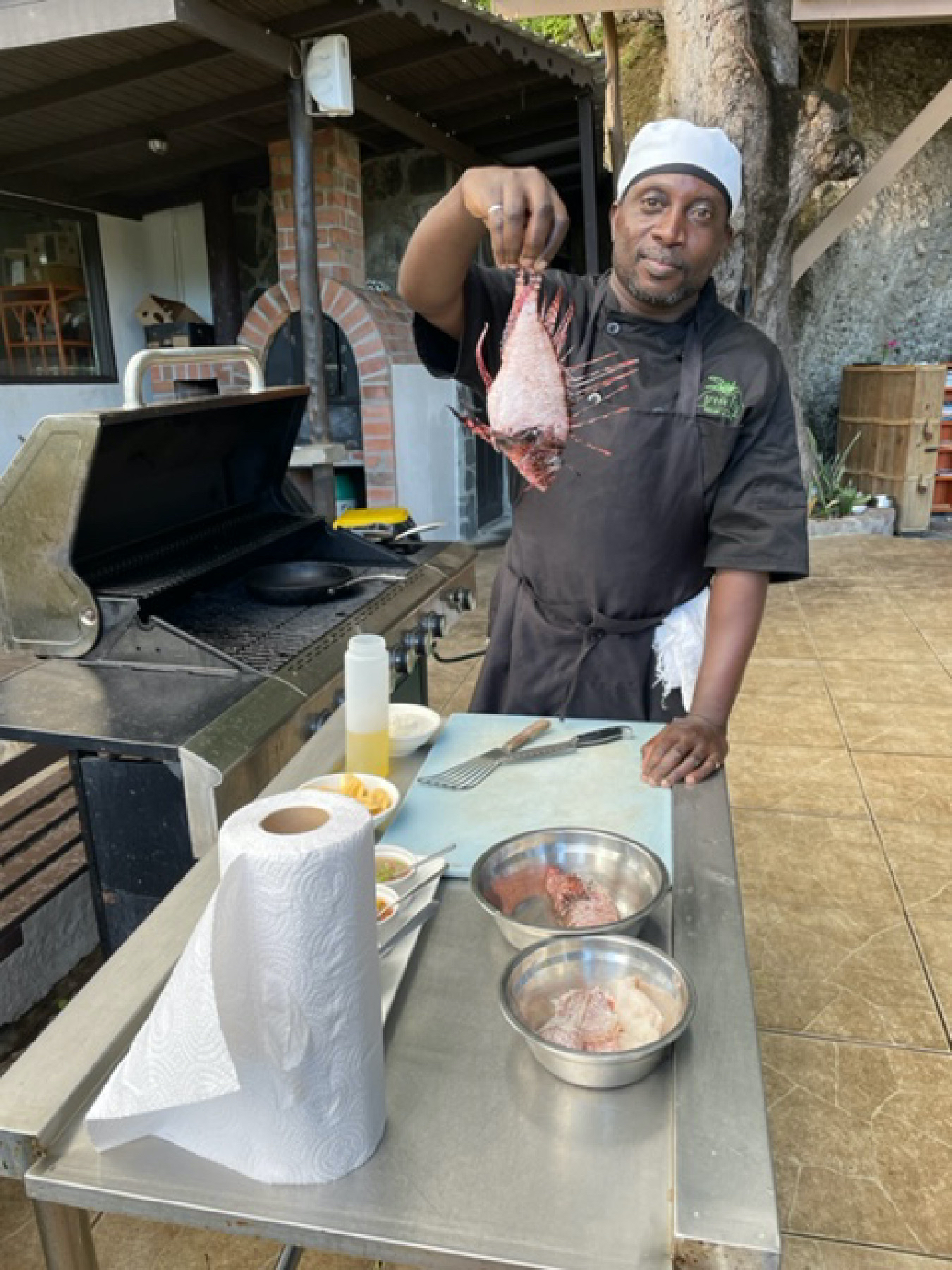 The Green Fig’s Chef Wesley teaches a safe and tasty way to dispose of lionfish, an invasive species in the Caribbean.