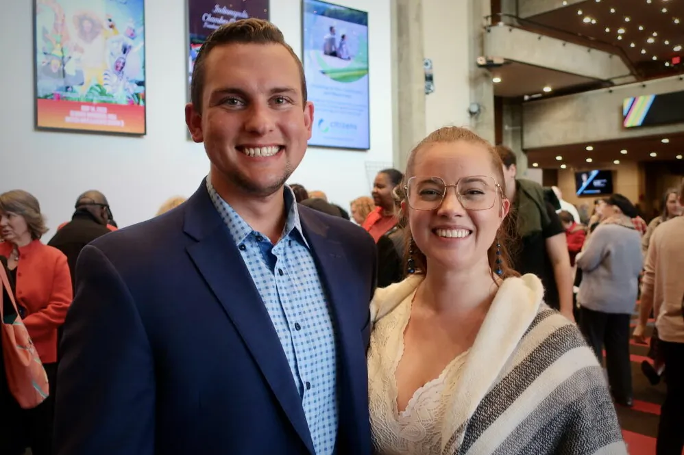 David and Camden Inman attended Shen Yun Performing Arts at the Clowes Memorial Hall, Butler Arts Center on March 4, 2023. (Stacey Tang/The Epoch Times)