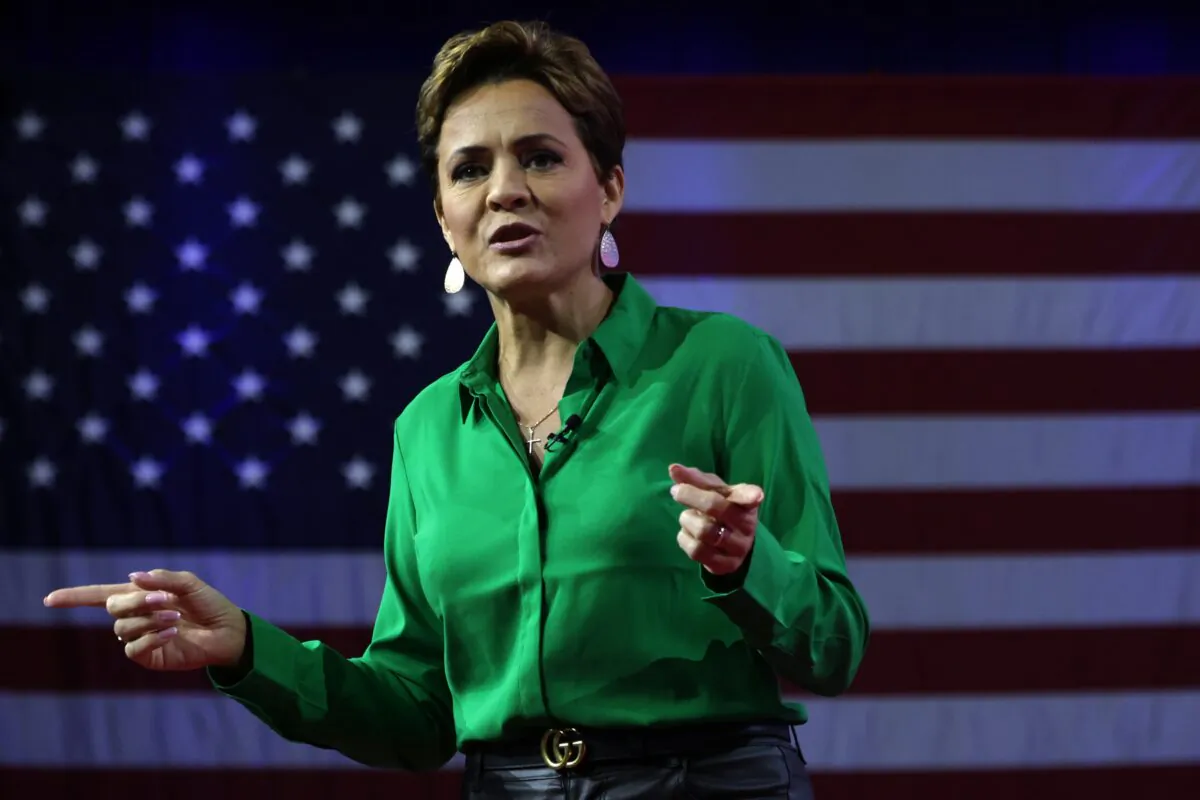 Former Arizona Republican gubernatorial candidate Kari Lake speaks during the annual Conservative Political Action Conference (CPAC) in National Harbor, Md., on March 4, 2023. (Alex Wong/Getty Images)
