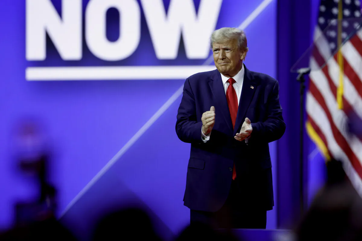 Former President Donald Trump arrives to address the annual Conservative Political Action Conference (CPAC) at Gaylord National Resort & Convention Center in National Harbor, Md., on March 4, 2023. (Anna Moneymaker/Getty Images)
