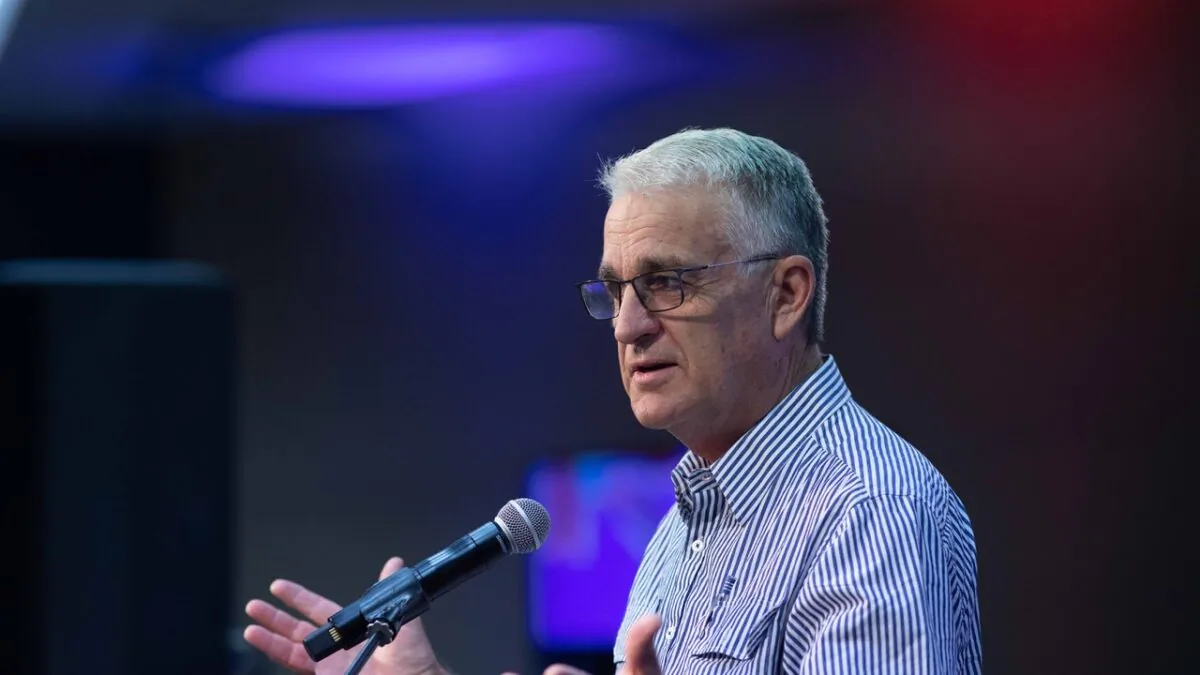 Former Australian Deputy Prime Minister John Anderson (also the former Nationals Party leader) addressing the Church and State conference in Brisbane, Australia on March 4, 2023. (Courtesy of Peter Liddicoat)