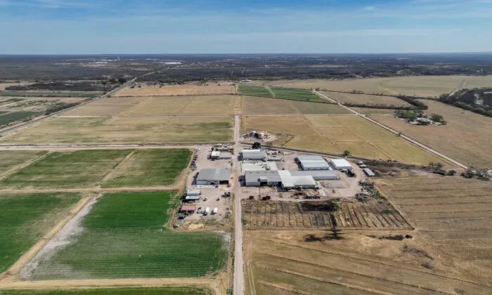 Fields waiting to be irrigated are seen in Quemado, Texas, on Feb. 22, 2023. (Brandon Bell/Getty Images)