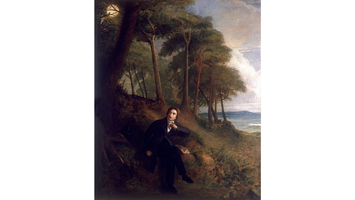 “Keats Listening to a Nightingale on Hampstead Heath,” circa 1845, by Joseph Severn. (Public Domain)