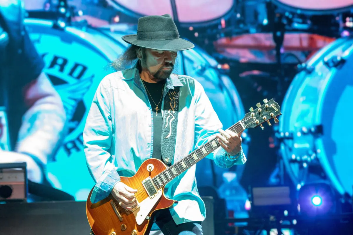 Musician Gary Rossington of Lynyrd Skynyrd performs during KAABOO Texas at the AT&T Stadium in Arlington, Texas, on May 11, 2019. (Suzanne Cordeiro/AFP via Getty Images)