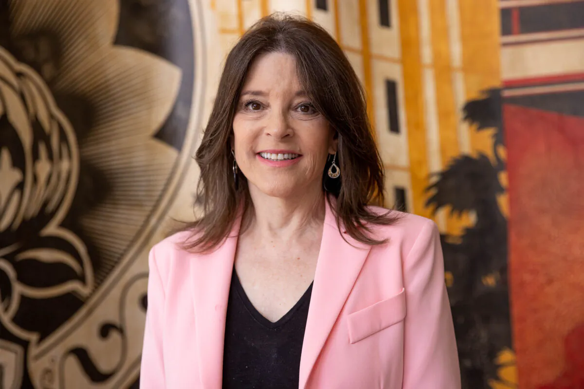 Project Angel Food Founder Marianne Williamson is seen at the AIDS Monument Groundbreaking in West Hollywood, Calif., on June 5, 2021. (Emma McIntyre/Getty Images for Foundation for the AIDS Monument)