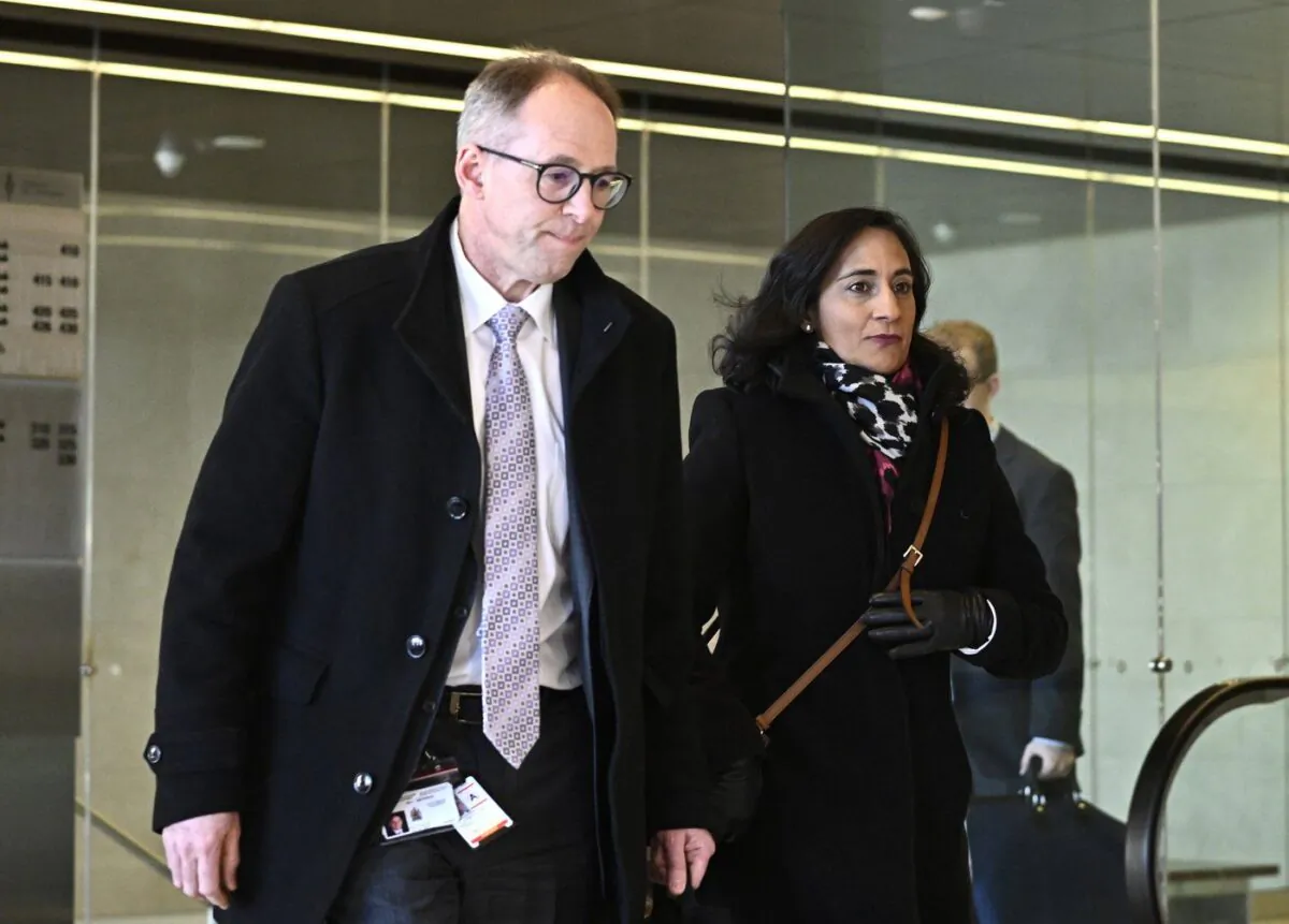 Defence Department deputy minister Bill Matthews says that is because the one-year warranty on those two ships has expired. Matthews and Minister of National Defence Anita Anand arrive to appear before the Standing Committee on National Defence in Ottawa on Dec. 13, 2022. (The Canadian Press/Justin Tang)