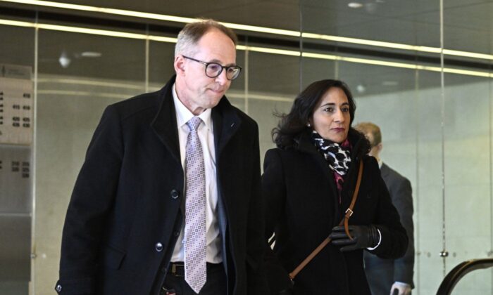 Defence Department deputy minister Bill Matthews says that is because the one-year warranty on those two ships has expired. Matthews and Minister of National Defence Anita Anand arrive to appear before the Standing Committee on National Defence in Ottawa on Dec. 13, 2022. (The Canadian Press/Justin Tang)
