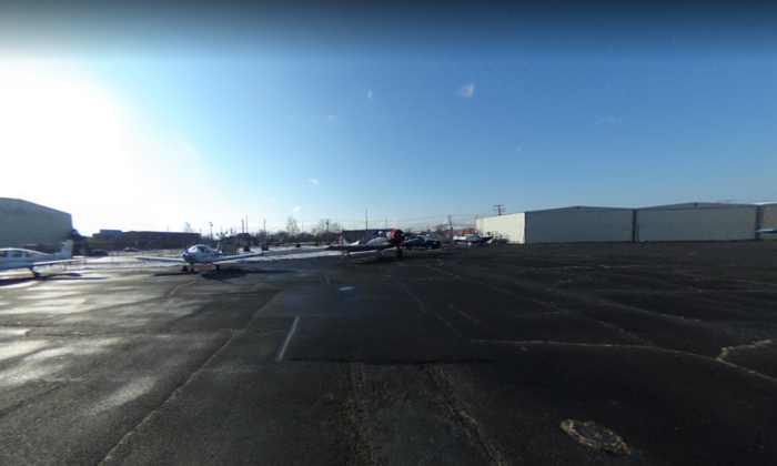 Republic Airport in Farmingdale, N.Y., in December 2017. (Google Maps/Screenshot via The Epoch Times)