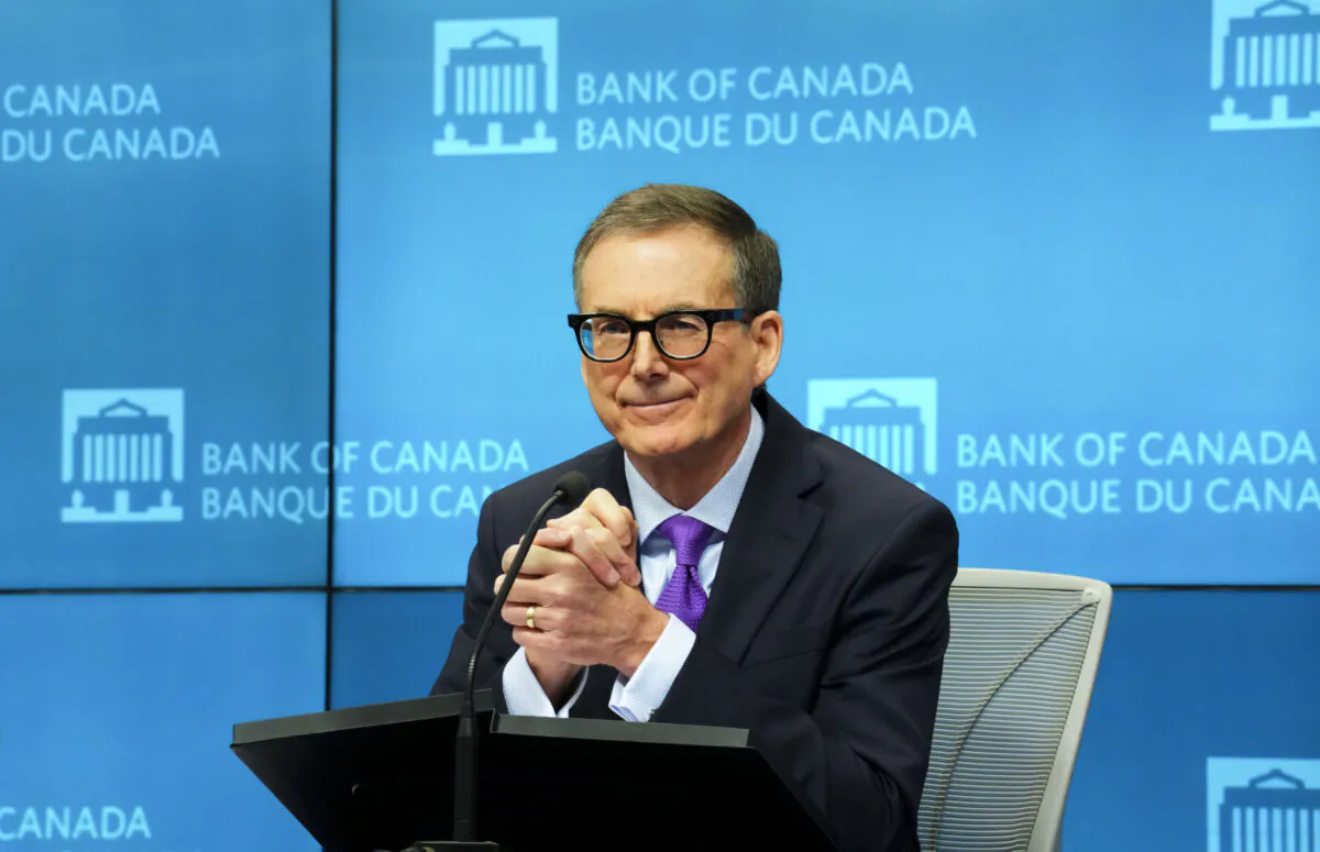 Tiff Macklem, Governor of the Bank of Canada, holds a press conference in Ottawa on Jan. 25, 2023. (The Canadian Press/Sean Kilpatrick)