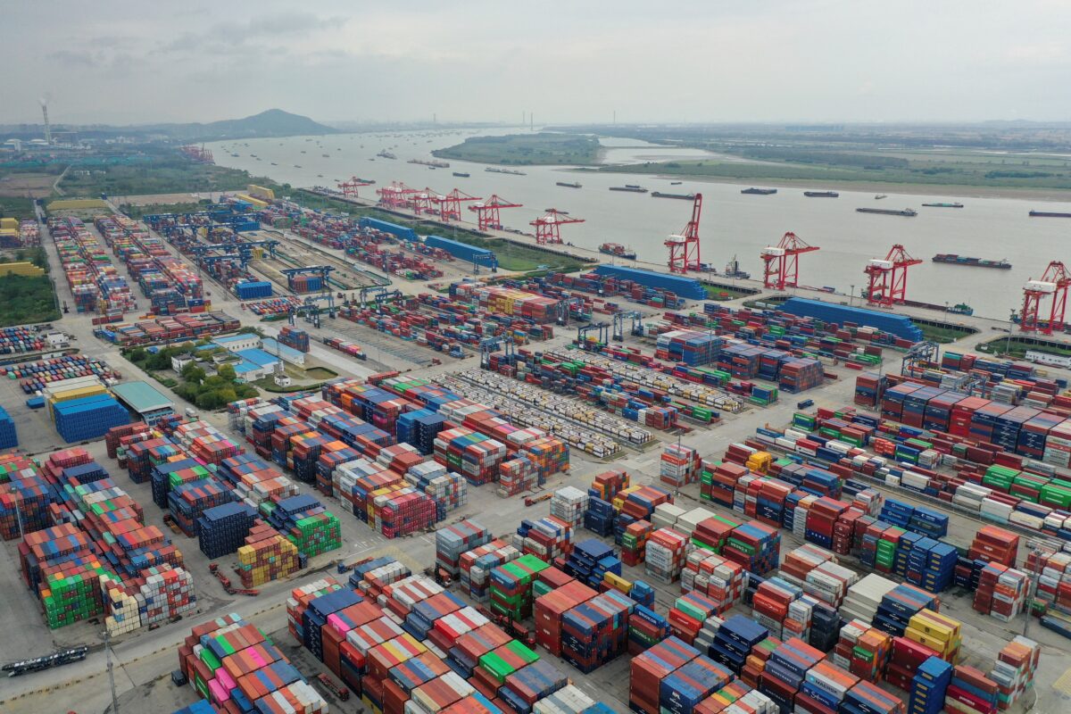 Containers in Nanjing city