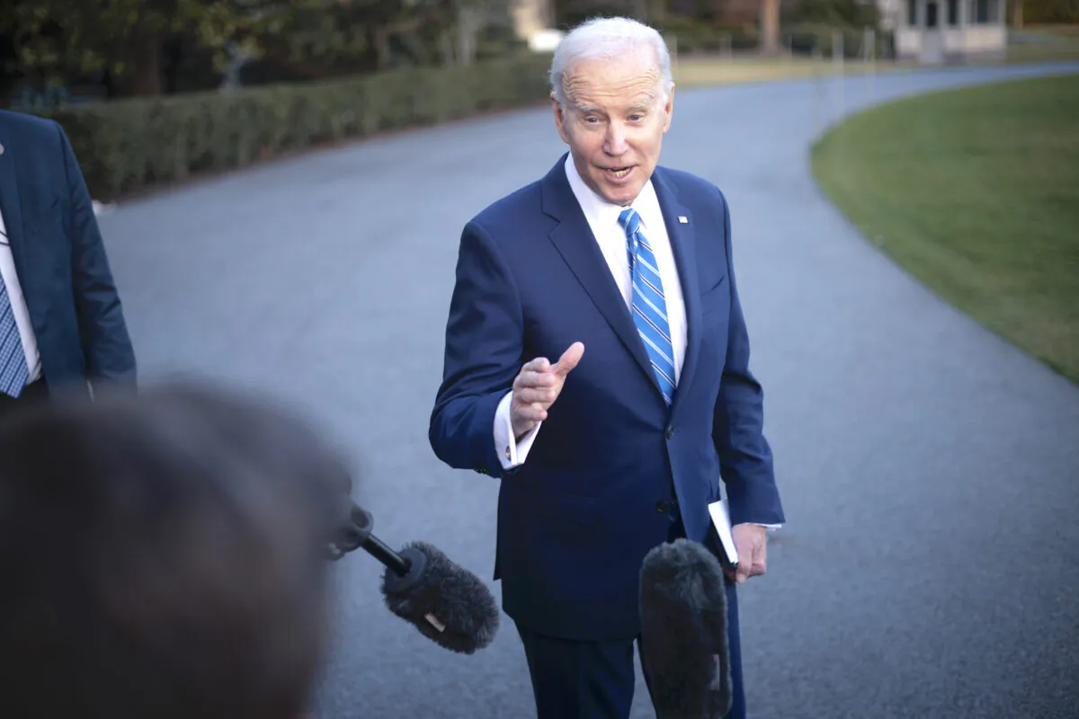 President Joe Biden outside the White House on March 1, 2023 in Washington. (Win McNamee/Getty Images)