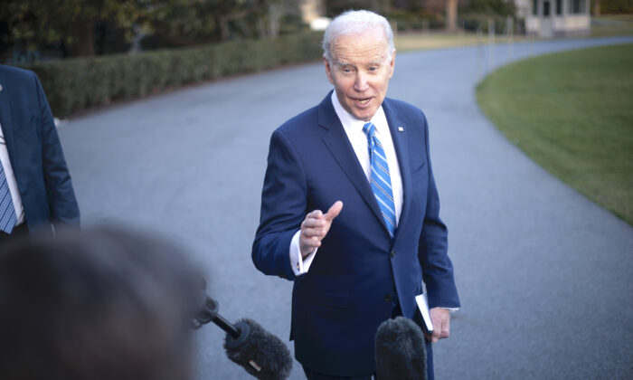 President Joe Biden outside the White House on March 1, 2023 in Washington. (Win McNamee/Getty Images)
