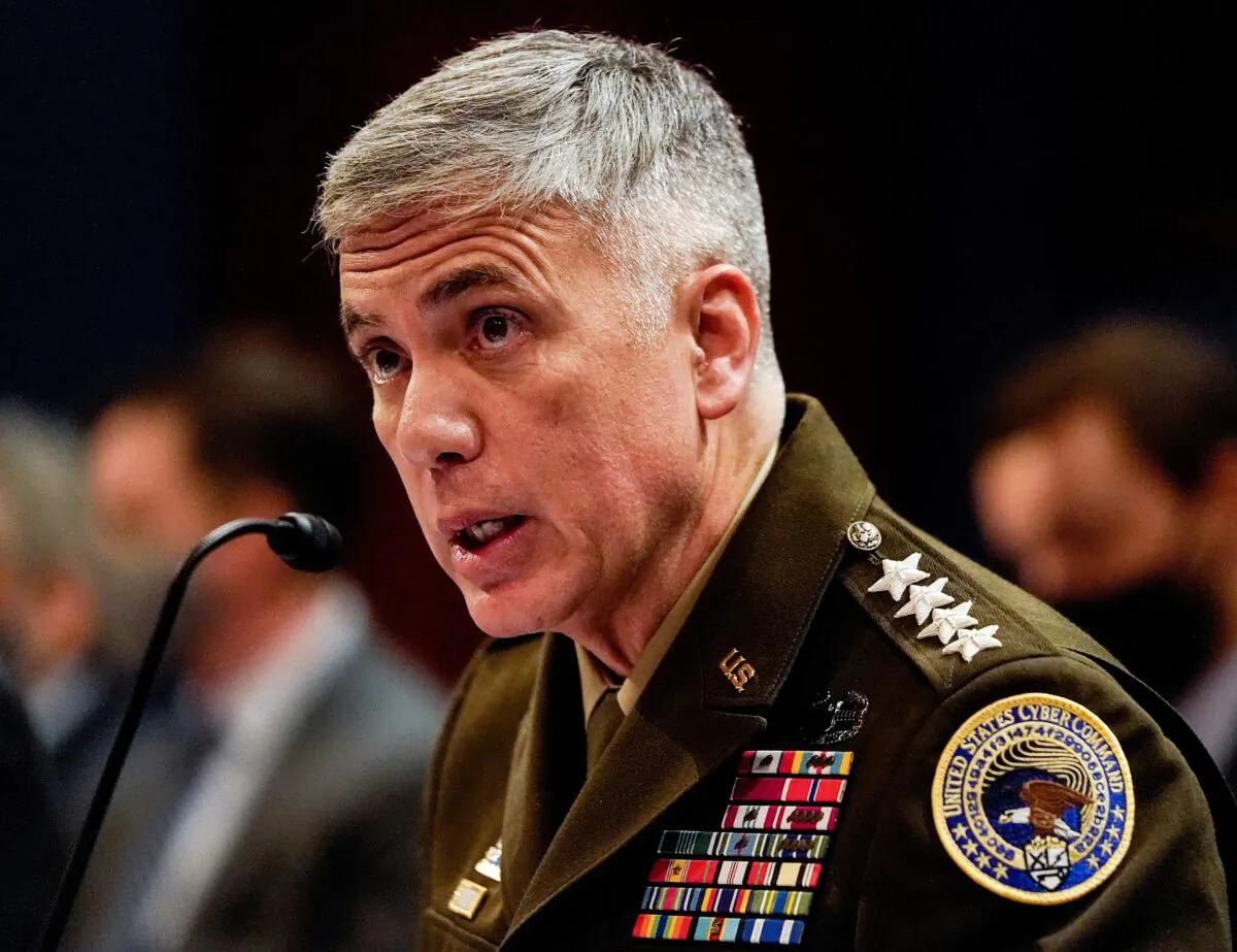 National Security Agency Director Gen. Paul Nakasone testifies before a House (Select) Intelligence Committee hearing on diversity in the Intelligence Community on Capitol Hill in Washington on Oct. 27, 2021. (Elizabeth Frantz/Reuters)