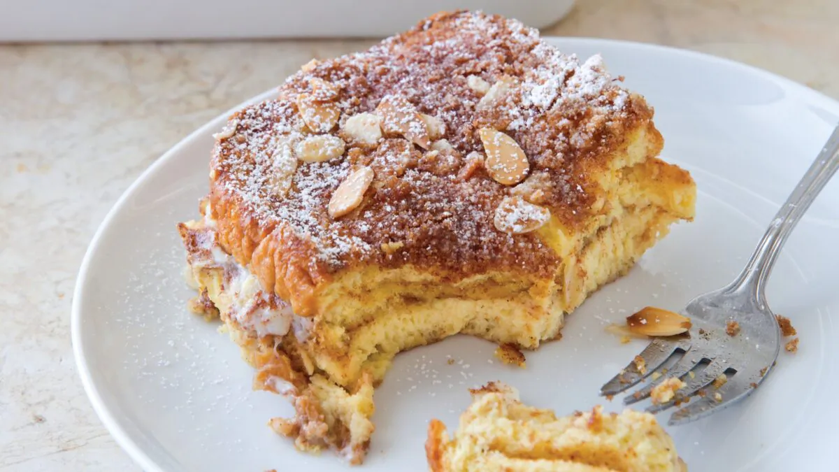 Forgo traditional French toast for a breakfast casserole that’s just as delicious and easier to make for a group. (Joe Keller)